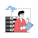 پیش‌نمایش فایل male-engineer-working-on-cloud-server-10190725 از پک رایانش ابری