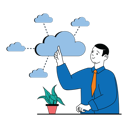 پیش‌نمایش فایل male-working-on-cloud-computing-10190732 از پک رایانش ابری