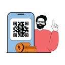 پیش‌نمایش فایل beard-man-taking-payment-through-qr-code-10191019 از پک بانکداری موبایل