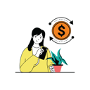 پیش‌نمایش فایل girl-doing-money-transfer-online-10191026 از پک بانکداری موبایل