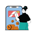 پیش‌نمایش فایل girl-doing-online-payment-10191021 از پک بانکداری موبایل