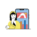 پیش‌نمایش فایل girl-thinking-about-economy-chart-10191011 از پک بانکداری موبایل