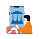 پیش‌نمایش فایل lady-using-card-for-online-banking-10191023 از پک بانکداری موبایل