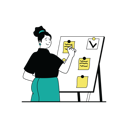 پیش‌نمایش فایل girl-sticks-notes-on-board-10190970 از پک فریلنسری