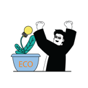 پیش‌نمایش فایل man-dancing-beside-eco-plant-10190931 از پک انرژی سبز