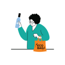پیش‌نمایش فایل man-holding-bottle-and-eco-bag-10234396 از پک زباله صفر