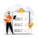 پیش‌نمایش فایل man-checking-order-list-10243360 از پک تحویل