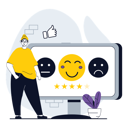 پیش‌نمایش فایل boy-giving-satisfied-rating-10256005 از پک بازخورد مشتریان