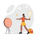 پیش‌نمایش فایل girl-doing-practice-for-tennis-10436115 از پک ورزش و تمرین
