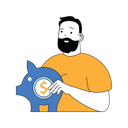 پیش‌نمایش فایل man-inventing-money-10584012 از پک فعالیت تجاری