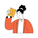 پیش‌نمایش فایل woman-holding-mail-10584144 از پک فعالیت تجاری
