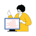 پیش‌نمایش فایل lady-showing-coding-on-desktop-10584318 از پک فعالیت تجاری
