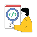 پیش‌نمایش فایل man-serching-website-coding-10584316 از پک فعالیت تجاری