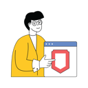 پیش‌نمایش فایل young-man-showing-website-security-10584308 از پک فعالیت تجاری