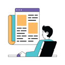 پیش‌نمایش فایل businessman-looking-online-journal-10584208 از پک فعالیت تجاری