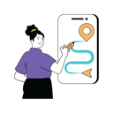 پیش‌نمایش فایل lady-presenting-route-on-smartphone-10584223 از پک فعالیت تجاری