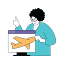 پیش‌نمایش فایل lady-showing-air-flight-booking-website-10584212 از پک فعالیت تجاری
