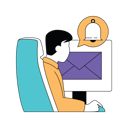 پیش‌نمایش فایل man-looking-message-notification-10584217 از پک فعالیت تجاری