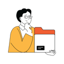 پیش‌نمایش فایل businessman-is-looking-at-business-folder-10554864 از پک فعالیت افراد
