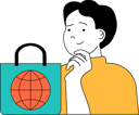 پیش‌نمایش فایل boy-thinks-of-global-shopping-11186525 از پک تجارت موبایل