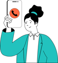 پیش‌نمایش فایل girl-is-contacting-customer-service-11186530 از پک تجارت موبایل