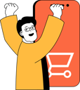 پیش‌نمایش فایل man-is-doing-online-shopping-11186544 از پک تجارت موبایل