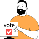 پیش‌نمایش فایل boy-shows-his-online-vote-given-11191431 از پک آنلاین و وتینگ