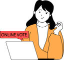 پیش‌نمایش فایل girl-gives-her-online-vote-11191423 از پک آنلاین و وتینگ