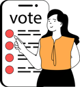 پیش‌نمایش فایل girl-press-the-vote-button-11191443 از پک آنلاین و وتینگ