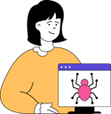 پیش‌نمایش فایل girl-getting-website-bug-11193215 از پک برنامه‌نویسی