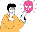 پیش‌نمایش فایل man-pointing-skull-11193217 از پک برنامه‌نویسی