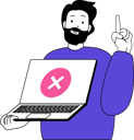 پیش‌نمایش فایل man-pointing-up-while-getting-system-error-11193207 از پک برنامه‌نویسی