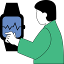 پیش‌نمایش فایل coach-analyzes-his-health-on-smartwatch-11186432 از پک تناسب اندام