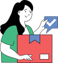 پیش‌نمایش فایل customer-have-received-her-delivery-product-11186277 از پک تحویل