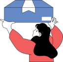 پیش‌نمایش فایل woman-receives-her-parcel-on-time-11186247 از پک تحویل