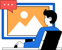 پیش‌نمایش فایل agent-talks-with-clients-to-solve-their-queries-11186044 از پک رسانه‌های اجتماعی