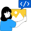 پیش‌نمایش فایل coder-checks-her-coding-lines-11186156 از پک طراحی و توسعه