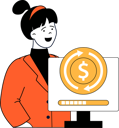 پیش‌نمایش فایل girl-getting-payment-refund-11192459 از پک کسب و کار و امور مالی