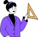 پیش‌نمایش فایل girl-holding-set-square-11191916 از پک مدرسه و یادگیری