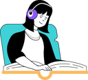 پیش‌نمایش فایل girl-reading-online-book-11191894 از پک مدرسه و یادگیری
