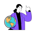 پیش‌نمایش فایل girl-showing-thumb-up-and-learning-geography-11191919 از پک مدرسه و یادگیری