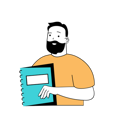 پیش‌نمایش فایل man-holding-book-11191895 از پک مدرسه و یادگیری