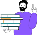 پیش‌نمایش فایل man-holding-books-11191908 از پک مدرسه و یادگیری