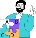پیش‌نمایش فایل man-solving-english-puzzle-11191892 از پک مدرسه و یادگیری