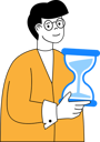 پیش‌نمایش فایل boy-holding-sand-clock-11192292 از پک مدیریت زمان