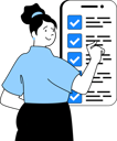 پیش‌نمایش فایل girl-making-online-checklist-11192282 از پک مدیریت زمان