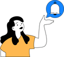 پیش‌نمایش فایل girl-showing-notification-11192289 از پک مدیریت زمان