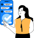 پیش‌نمایش فایل girl-talking-with-customer-11192270 از پک مدیریت زمان