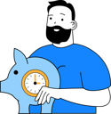 پیش‌نمایش فایل man-investing-money-in-piggy-bank-11192288 از پک مدیریت زمان