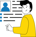 پیش‌نمایش فایل businessman-looking-at-user-profile-11192232 از پک کار تیمی